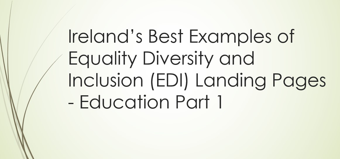 The Best Diversity and Inclusion Landing Pages – Education Part 1