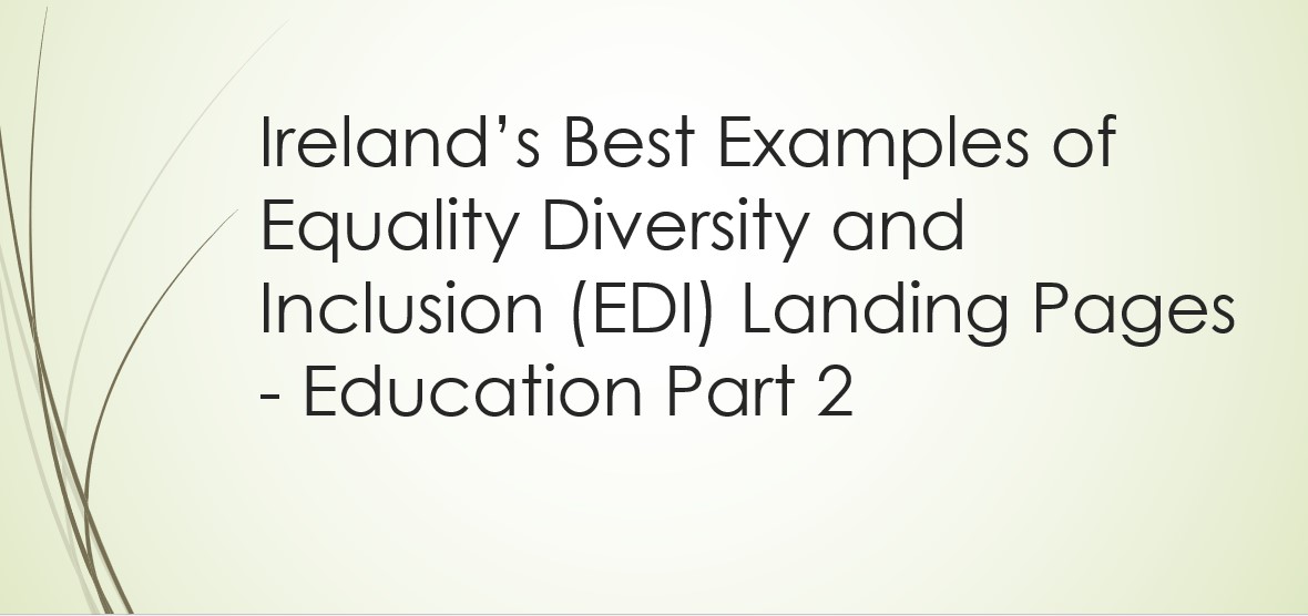 The Best Diversity and Inclusion Landing Pages – Education Part 2